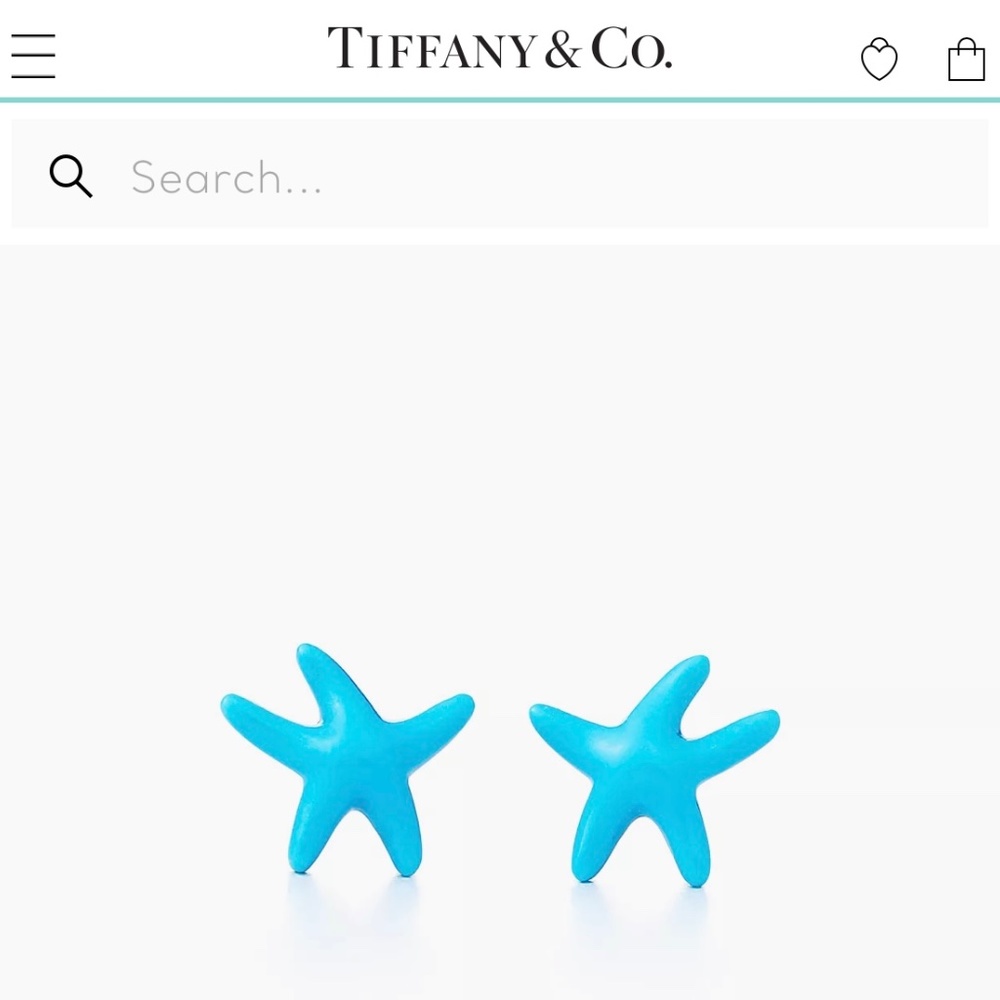 Tiffany & Co turquoise starfish earrings Elsa Peretti